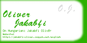 oliver jakabfi business card